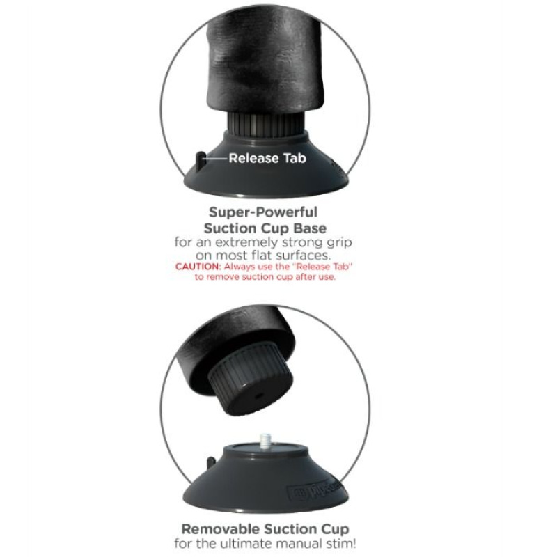 King cock - 23 cm vibrating cock with balls black 4