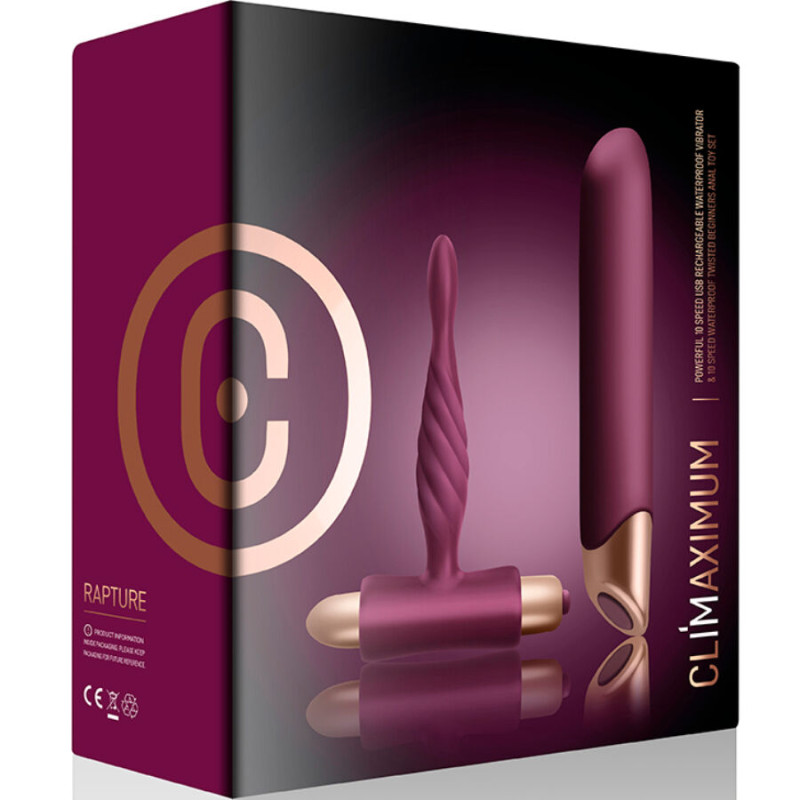 Climaximum - rapture kit vibrator classic + beginner anal plug 3