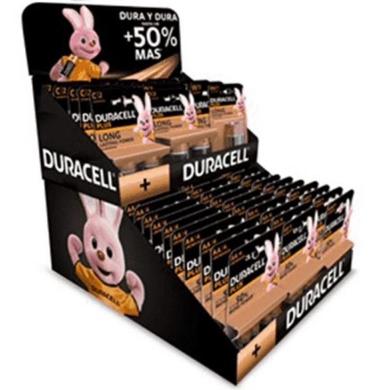 Duracell Plus Cardboard Display With Batteries Included