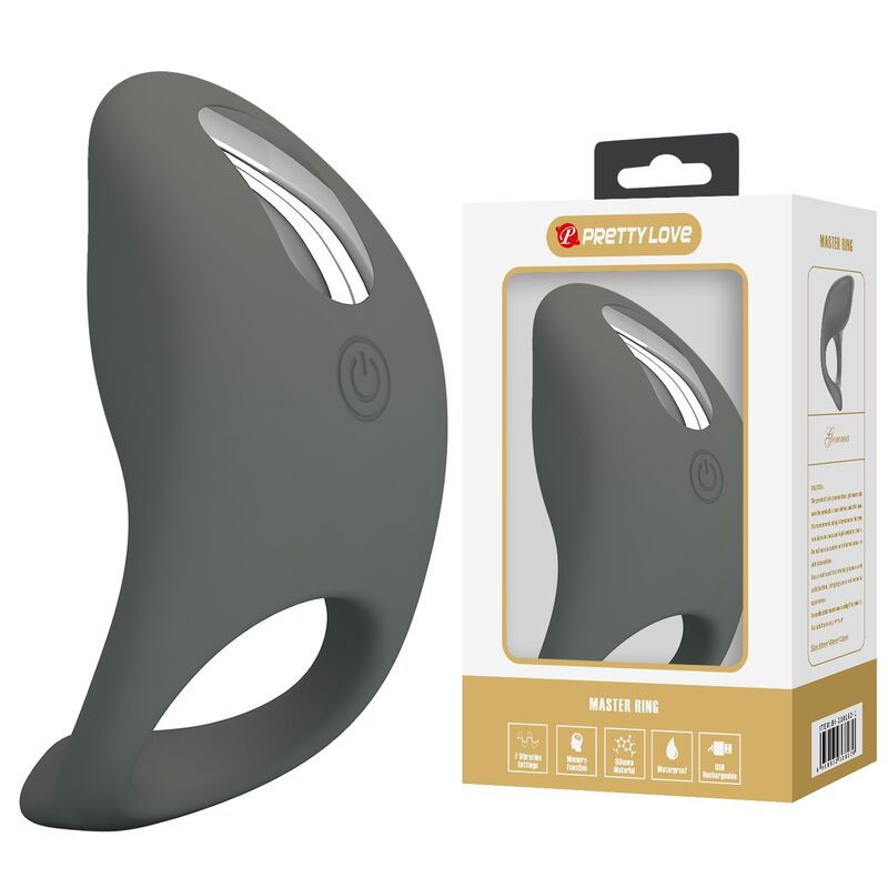 Pretty love - rechargeable soft silicone vibrating ring 9