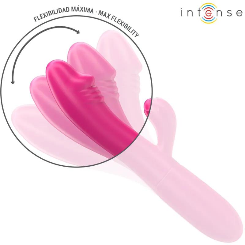 Intense - ivy flexible vibrator 10 vibrations with stimulating tongue pink 4