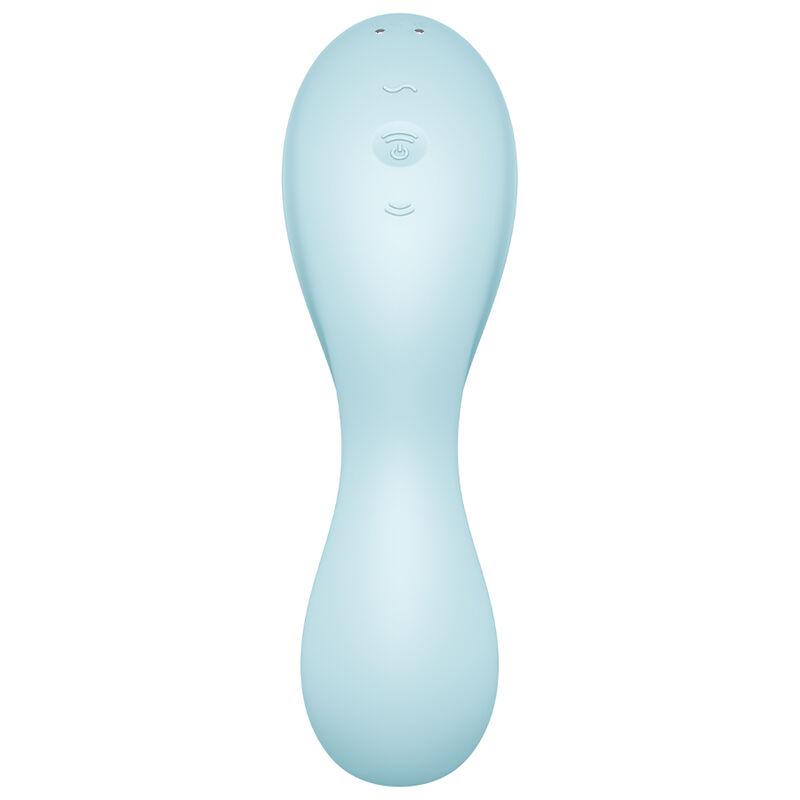 Satisfyer Curvy Trinity 5 Air Pulse Stimulator & Vibrator Blue - Stimulátor Klitorisu 2