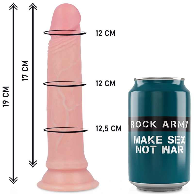 Rockarmy - harness + liquid silicone dildo premium avenger 19 cm -o- 3.98 cm 2