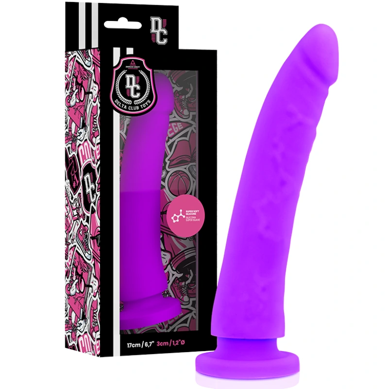 Delta club - toys lilac dildo medical silicone 17 cm -o- 3 cm 1