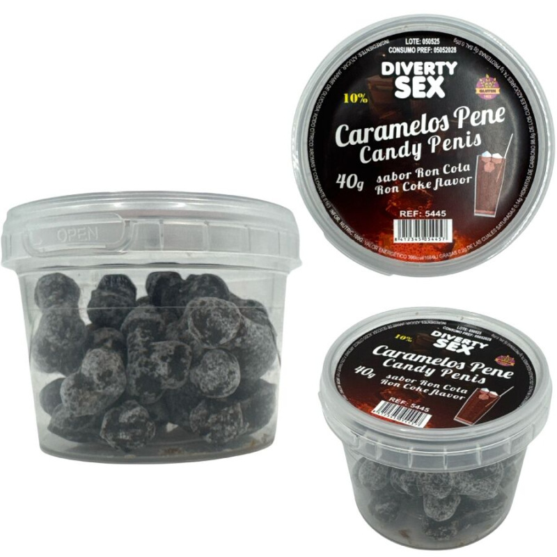 Diablo picante - 20 penis-shaped candies with gin tonic flavor