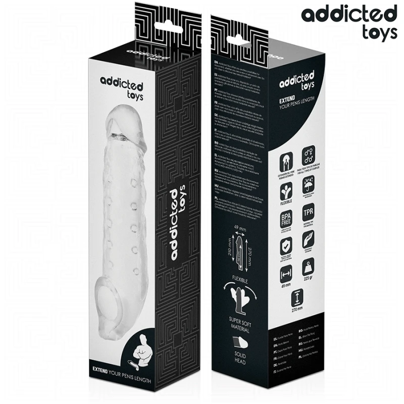 Addicted toys - transparent penis extenson size s 23 cm 6