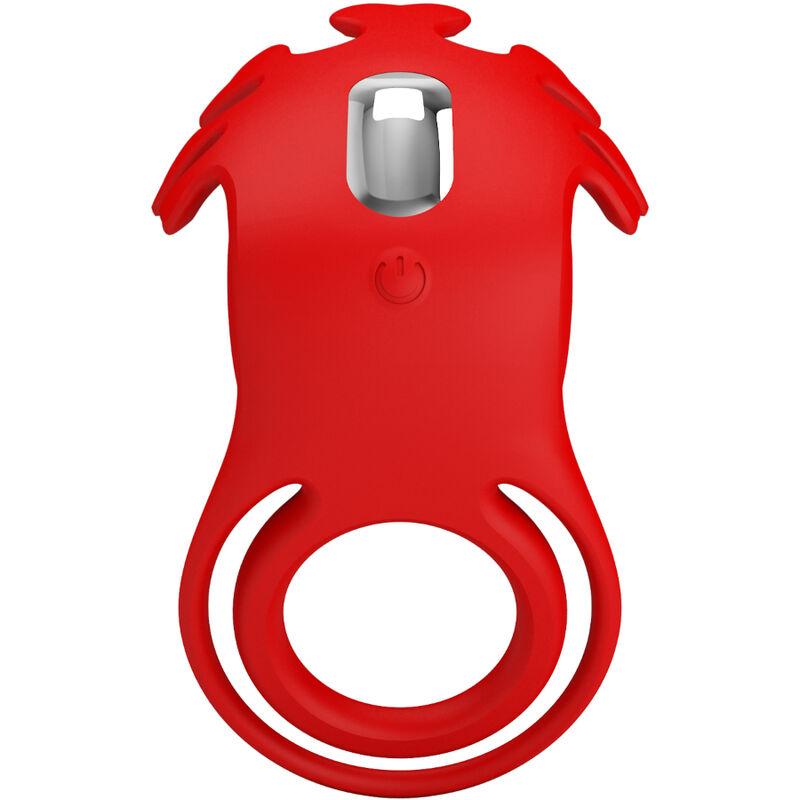 Pretty Love - Ruben Vibrator Ring 7 Vibrations Silicone Red 3