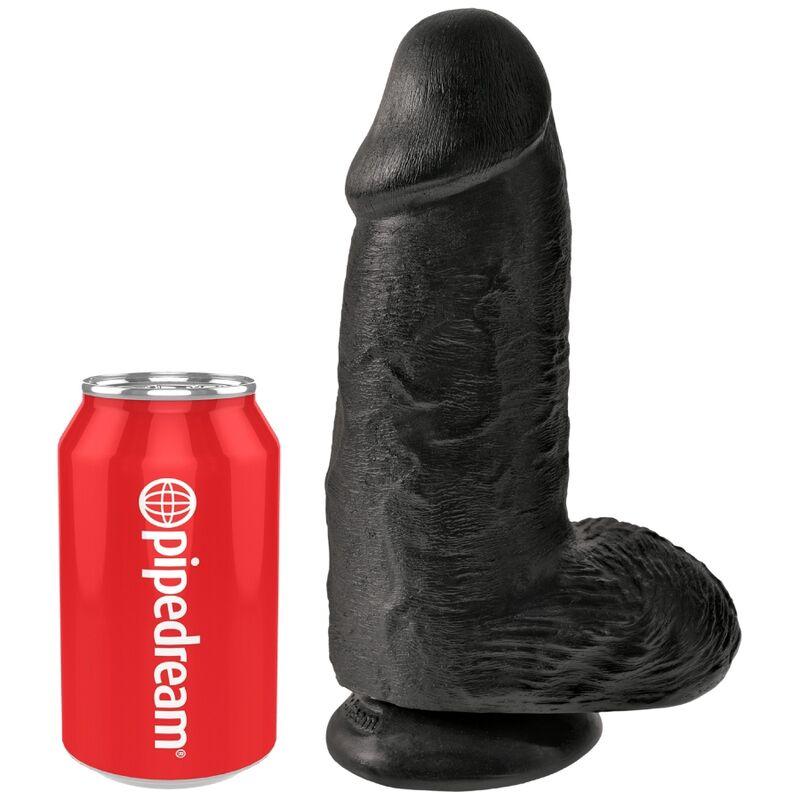 King Cock - Chubby Realistic Penis 23 Cm Black 4