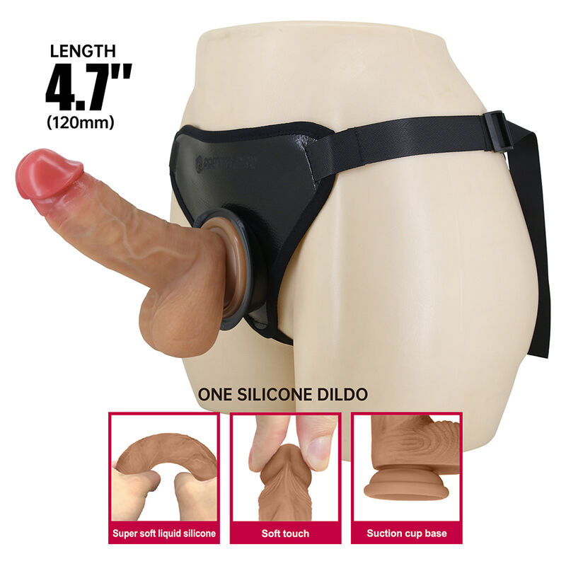 Pretty love - universal strap-on harness with realistic dildo 1