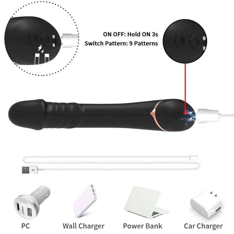 Armony - dildo vibrator silicone black 1