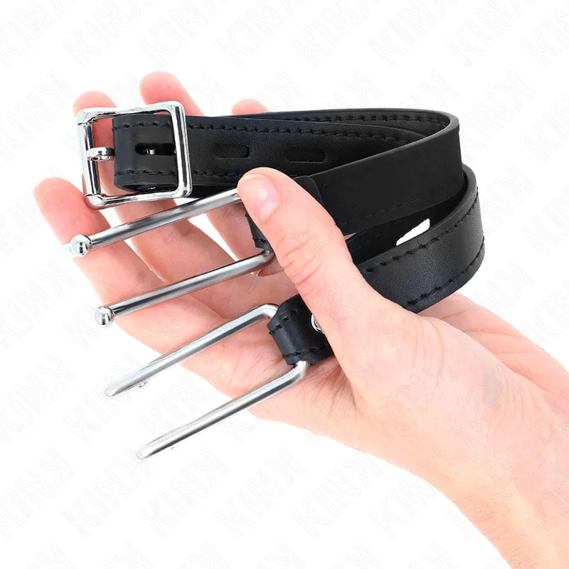 Kink - Metal Hook Gag 11.5 Cm With Leatherette Strap Adjustable 39-58 Cm X 2 Cm 2