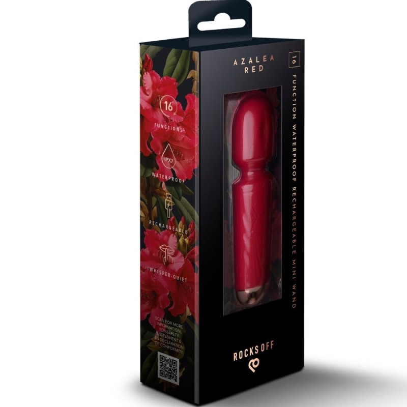 Rocks-off - mini rechargeable wand 16 functions azalea red 5