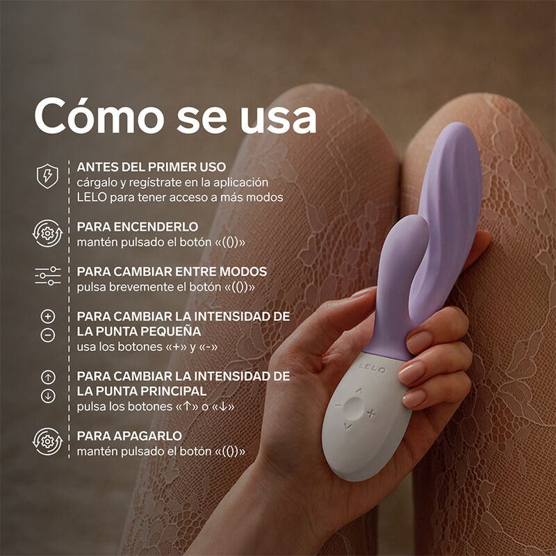 Lelo - ina twist double vibrator rabbit for g-spot and clitoris lavender 7