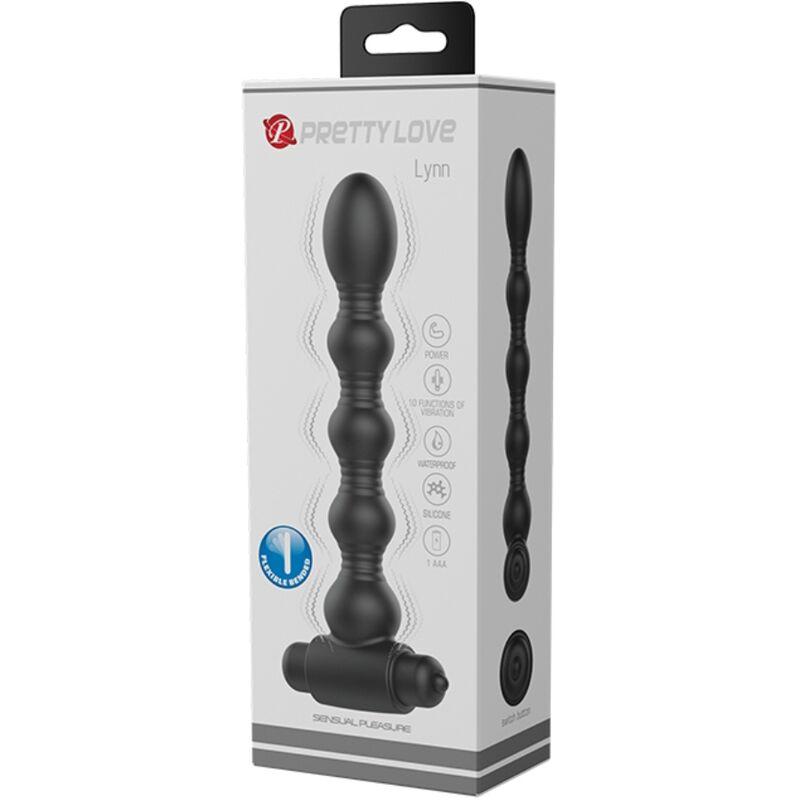 Pretty love - lynn silicone anal plug 10 vibrations black 5