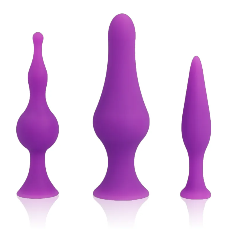 Ohmama Silicone Anal Plug Set - Purple