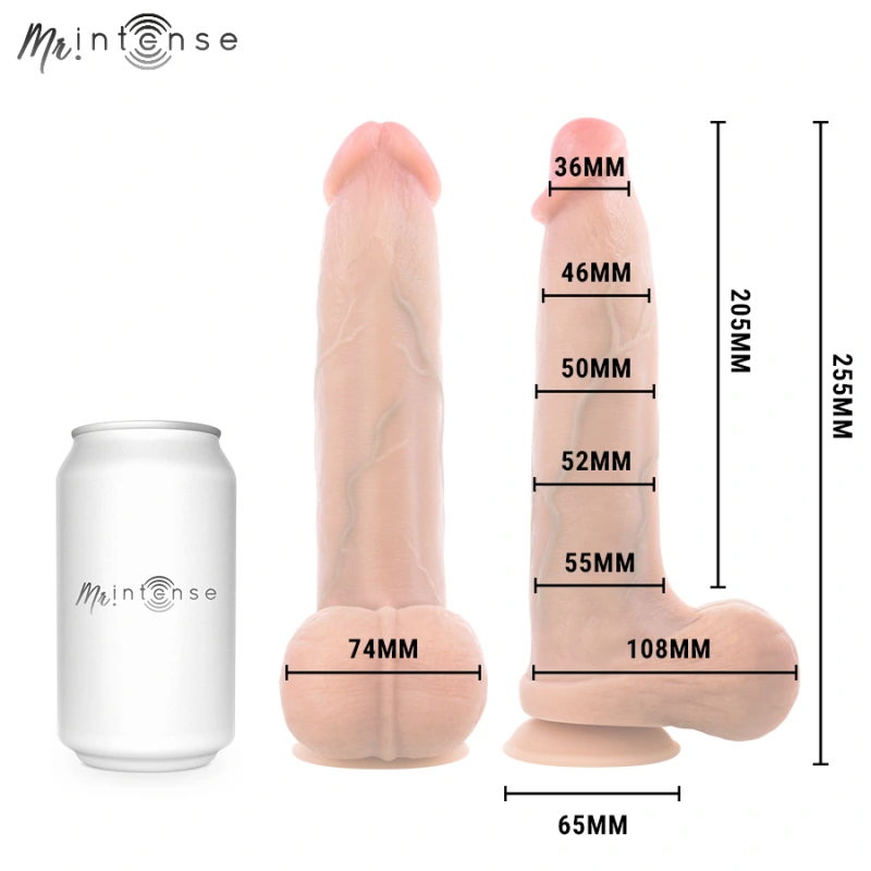 Mr intense - bruce xl silicone dildo with testicles 25.5 cm -Ø- 5.5 cm 4