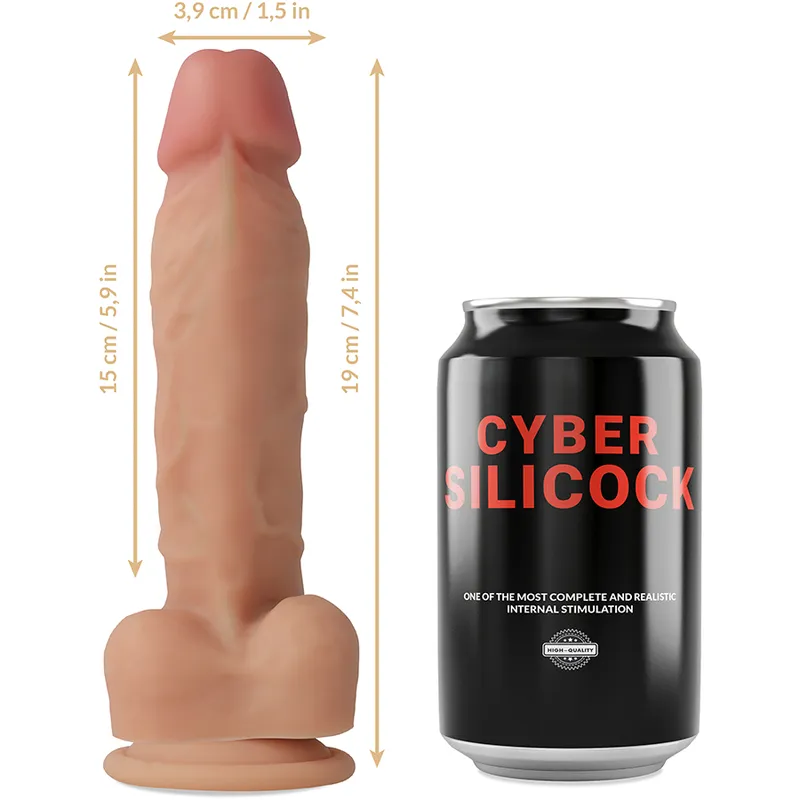 Cyber Silicock Strap-On Oliver With 3 Rings - Pripínací Penis 5