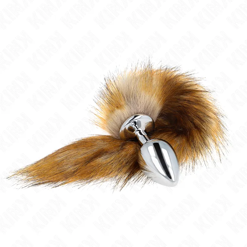 Kink - Anal Plug Size L 10 X 4 Cm With Synthetic Tail 40 Cm Brown 1