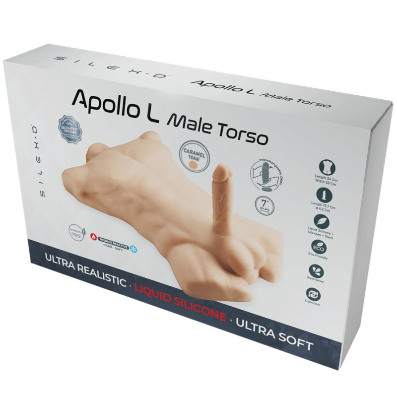 Silexd - apollo l realistic male torso caramel 7