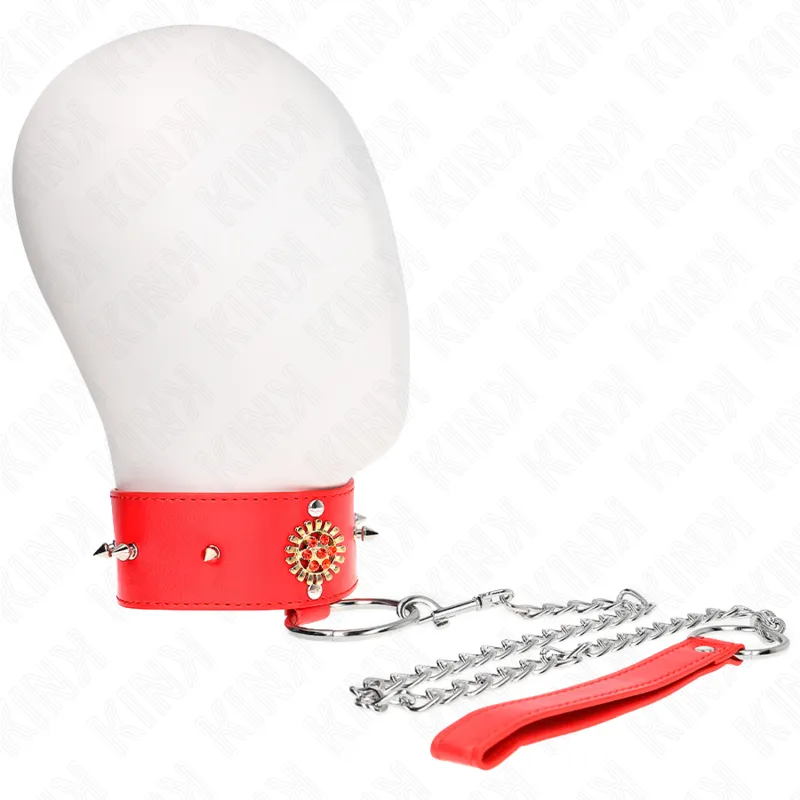 Kink - Red Diamond Necklace With Belt 65 Cm Ajdustable 35-51 Cm X 7 Cm 1
