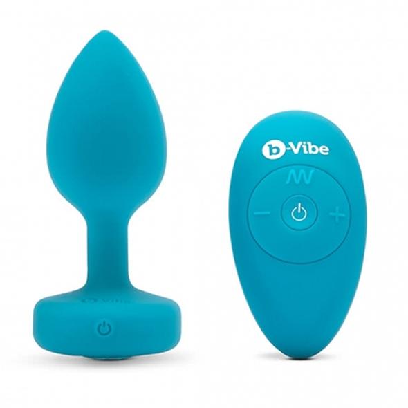 B-Vibe - Vibrating Jewel Plug S/M Aquamarine