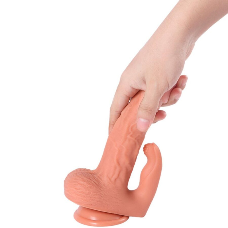 Shequ - hayden dildo and clitoris stimulator with vibration and remote control 16 cm 9