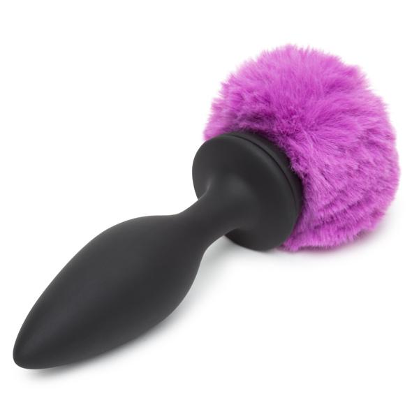 Happy Rabbit - Rechargeable Vibrating Butt Plug Black & Purp 7