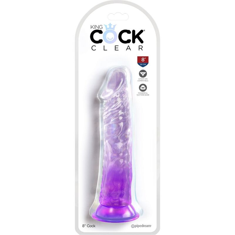 King cock - clear realistic penis 19.7 cm purple 1