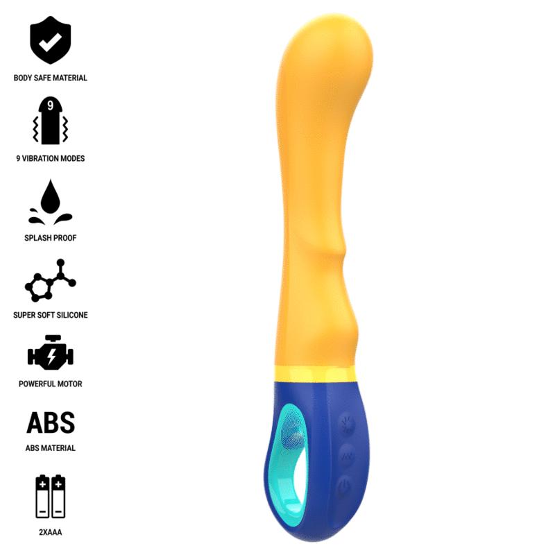 Intense - shaggy g-spot vibrator yellow