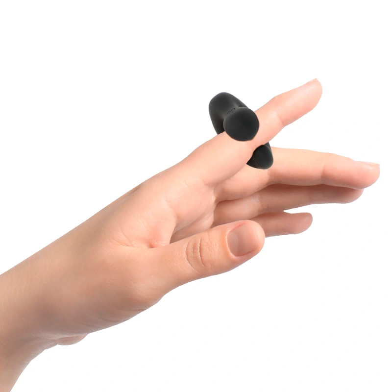 Black&silver - duckymania rechargeable silicone stimulating duck thimble 2
