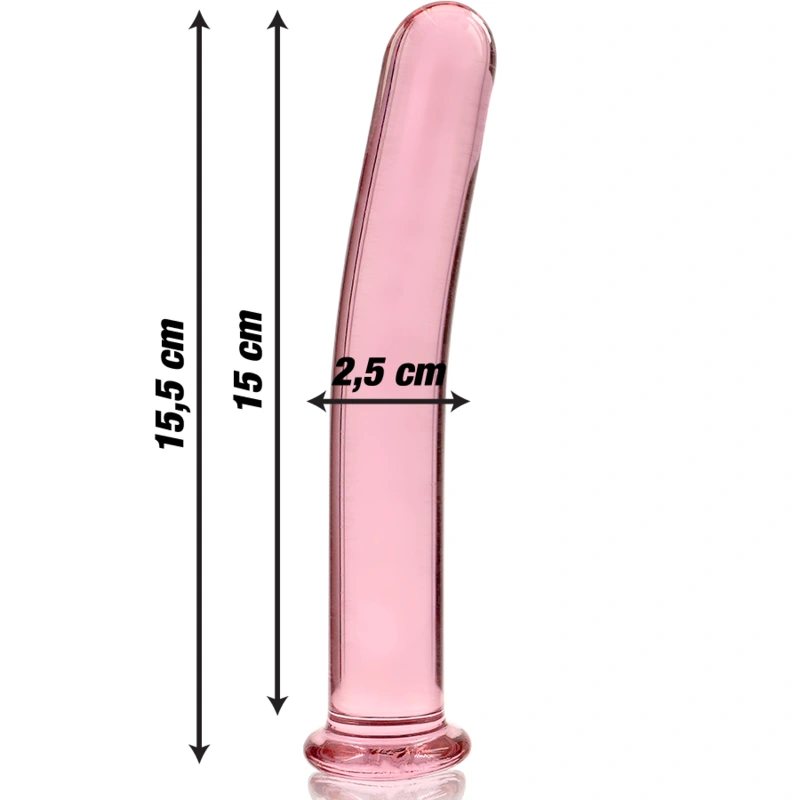 Nebula series by ibiza - model 9 dildo borosilicate glass pink 15.5 cm -o- 2.5 cm 2