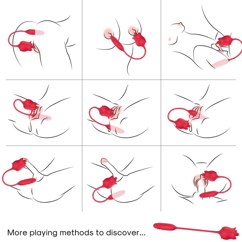 Armony - 3-in-1 pink, stimulator, suction and up&down with red tail 1