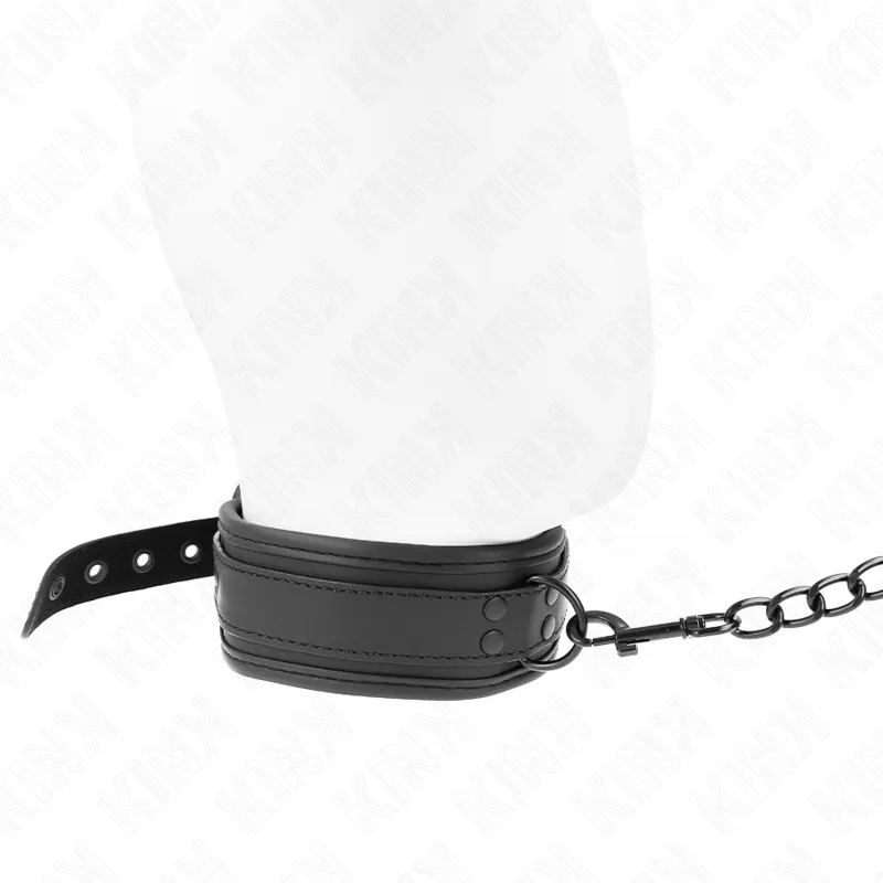 Kink - Neoprene Bondage Collar Model 1 With Belt 78 Cm Adjustable 37.5 X 49.5 Cm