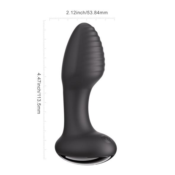 Honeyplaybox - Frenzy-Pressure Sensing App-Controlled Rotating Butt Plug Black