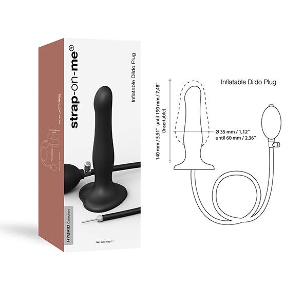 Strap-On-Me - Inflatable Dildo Black 9