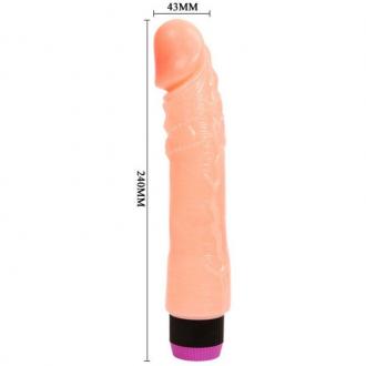 Realistic And Flexible Vibrator Flesh 24 Cm