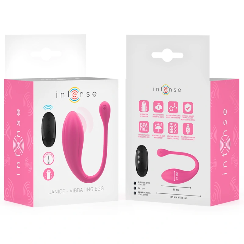 Intense - janice u vibrator double stimulation 10 vibrations pink remote control 7