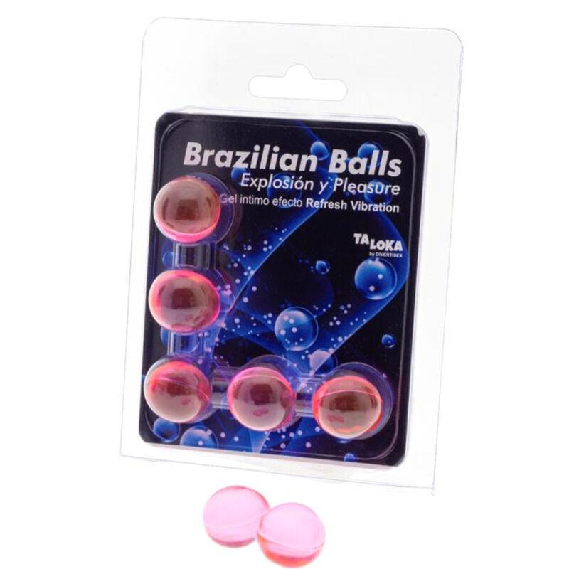 Taloka - 5 Brazilian Balls Refresh Vibrating Effect Exciting Gel