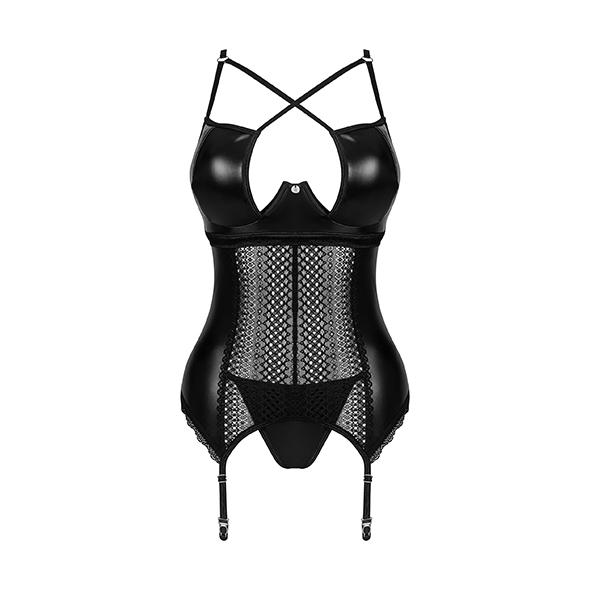 Obsessive - Norides Corset & Thong Black M/L 10
