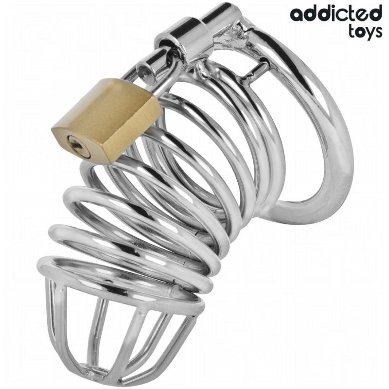 Addicted toys locked - iron cell metal penis cage size m 1