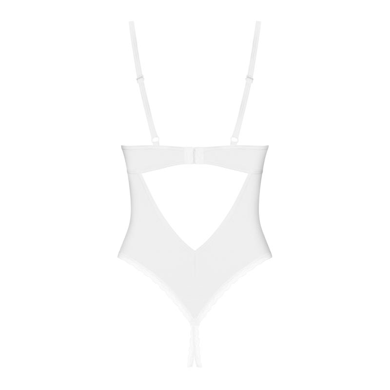 Obsessive - Alissium Crotchless Teddy White M/L