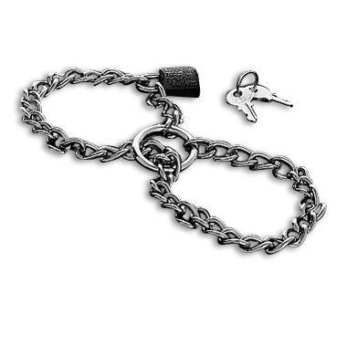 Metal Hard Steel Chain Cuffs