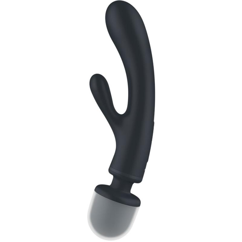 Satisfyer - Triple Lover Rabbit Vibrator Massager Grey - Masážna hlavica a vibrátor 2