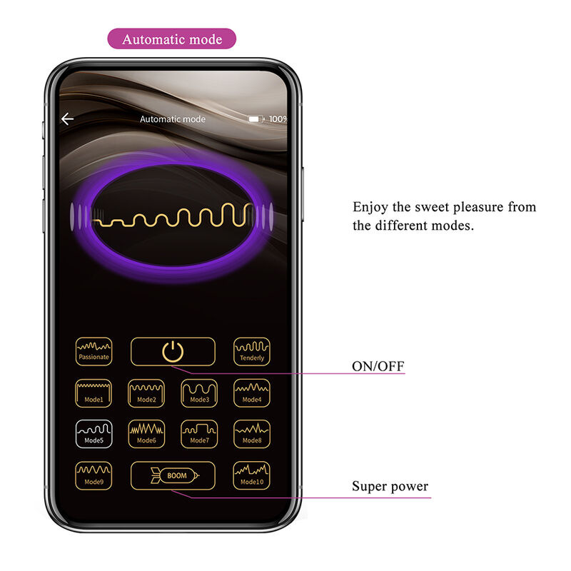 Pretty love - hazelynn 12 function app control massager pink 17