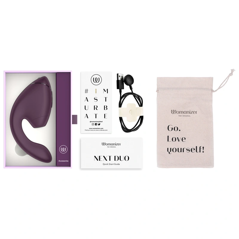 Womanizer - duo next dual clitoral & g-spot stimulator dark purple 9