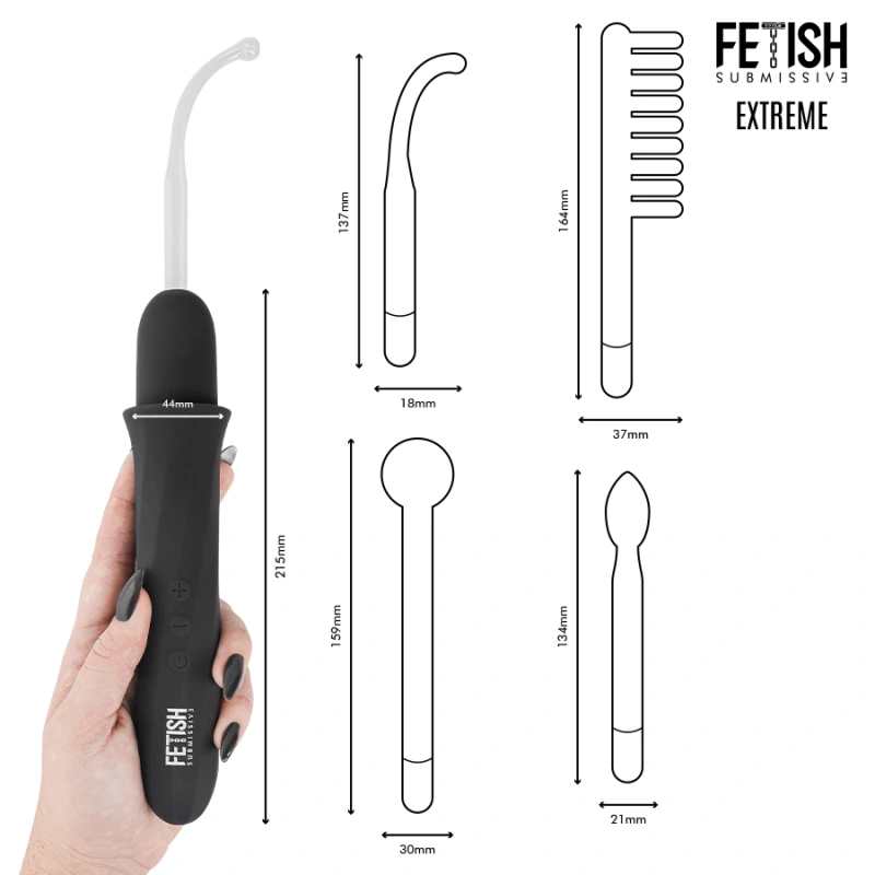Fetish submissive - high frequency electrostimulation wand 5