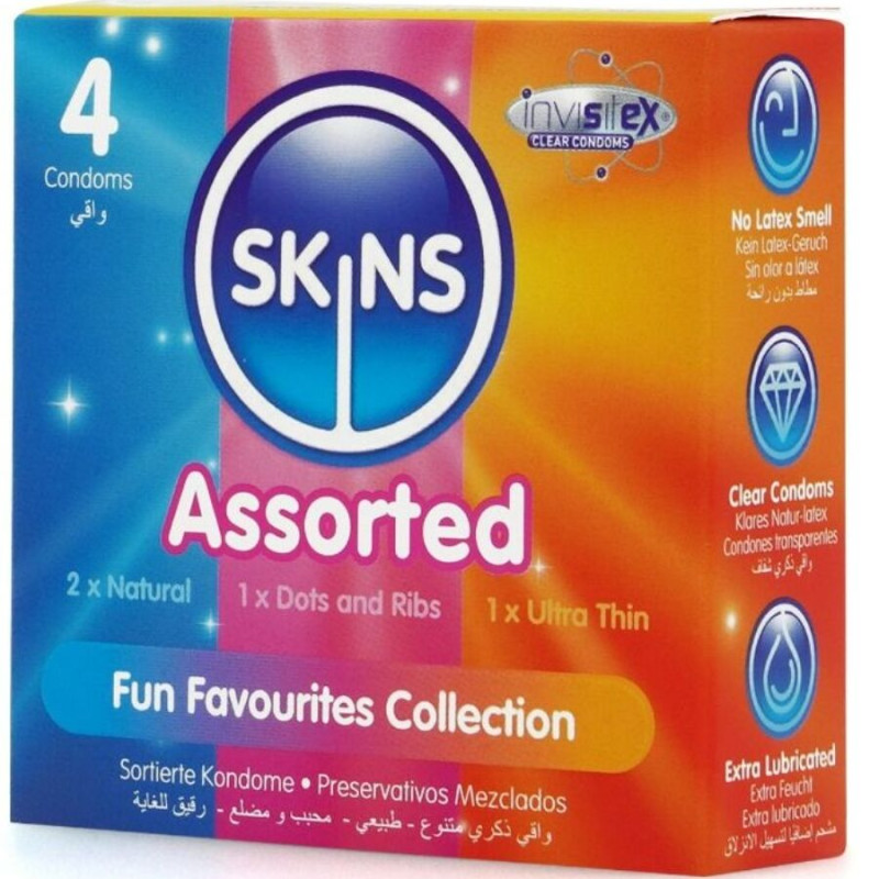Skins - assorted premium condoms pack 4 1