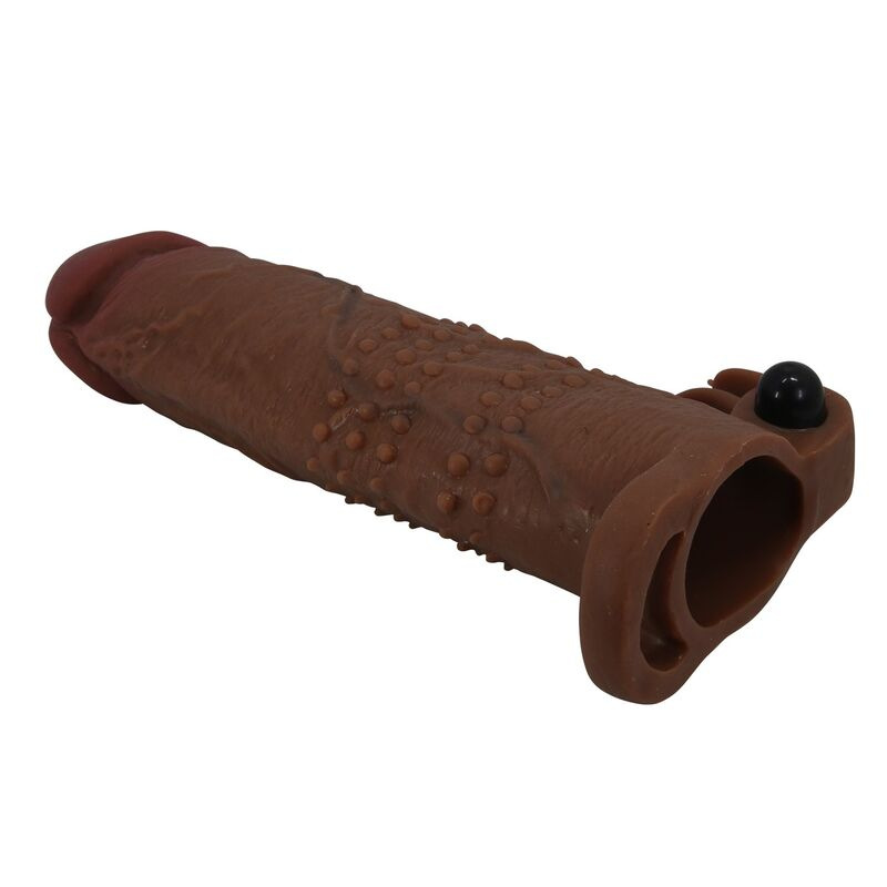 Pretty love - quillon vibrating penis sleeve 20 cm Ø 4 cm brown 5