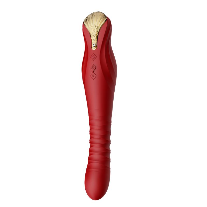 Zalo - King Vibrating Thruster Wine Red - Vibrátor 4