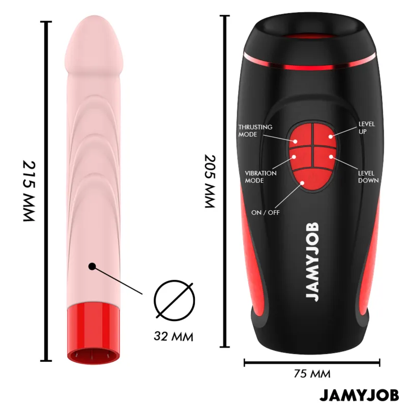 Jamyjob - pyston base automatic masturbator with remote control dildo 4